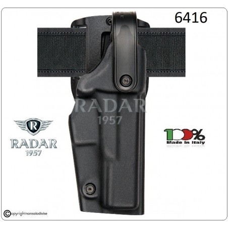 Fondina Tattica in Polyform Professionale Nera Livello Sicurezza 2° Polizia Carabinieri Vigilanza