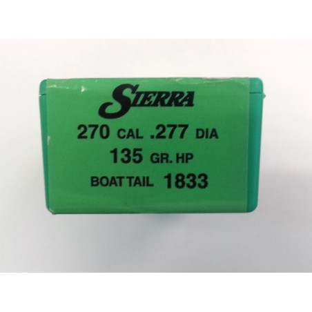 PALLE SIERRA 270 CAL .277 DIA. 135GR HPBT MATCHKING  100 PEZZI
