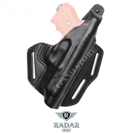 FONDINA SEMIASCELLARE PER COLT IN CUOIO NERA RADAR