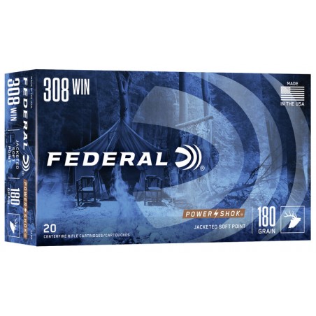 Federal Power-Shok Jacketed Soft Point Cal. 308 Win 180gr