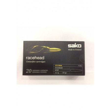 CARTUCCE SAKO CAL. 223 REM RACEHEAD PESO (69/4.5) PALLA HPBT Sierra Match King