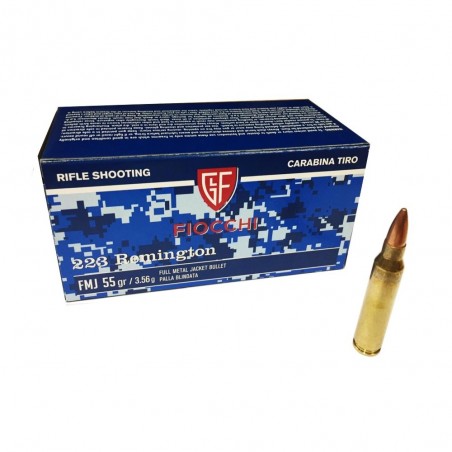 FIOCCHI munizioni cal.223 rem palla FMJ 55gr.