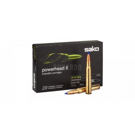 SAKO MUNIZ. CAL.30-06 POWERHEAD II BARNES TTSX 180 GRS 497A