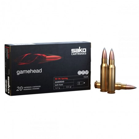 SAKOMunizioni Sako per carabina cal. 30-06 GAMEHEAD Soft Point - 150 gr. - confezione da 20 pezzi .
