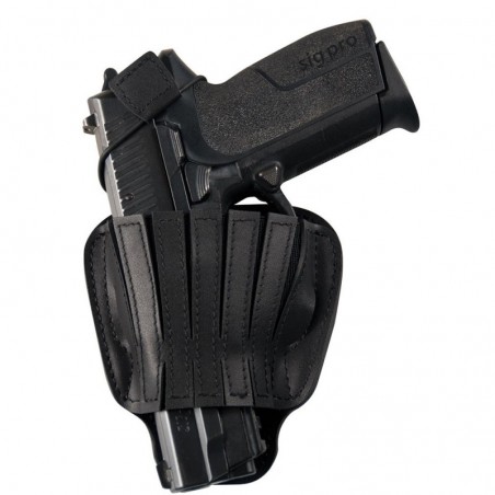RADAR FONDINA IN CUOIO NERO PER LARGE AUTO AMBODESTRA TANGA ALL IN