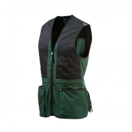 Beretta gilet trap cotton vest Hunter green & Jet Black