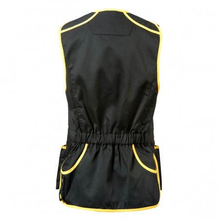 Beretta Trap Cotton Vest - Black With Yellow Trim