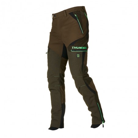 Pantalone da caccia di marca Univers modello thunder verde / fluo elasticizzato