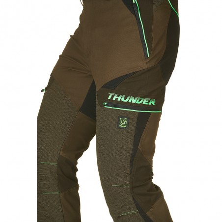 Pantalone da caccia di marca Univers modello thunder verde / fluo elasticizzato