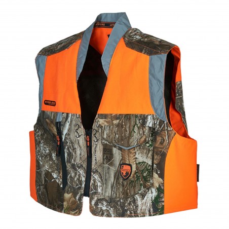 Gilet da caccia di marca Univers modello top camo u-tex edge / arancio