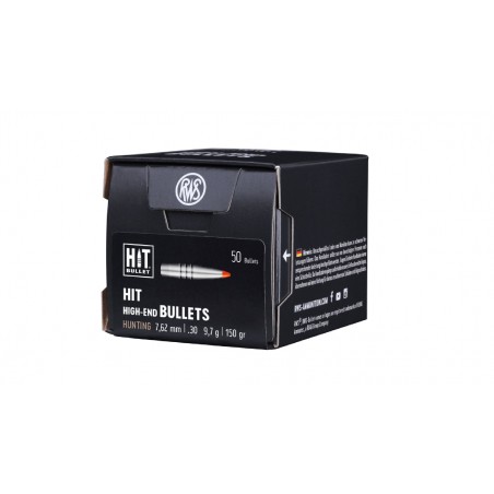 Ogive di marca RWS calibro 30" 150 GR. modello HIT