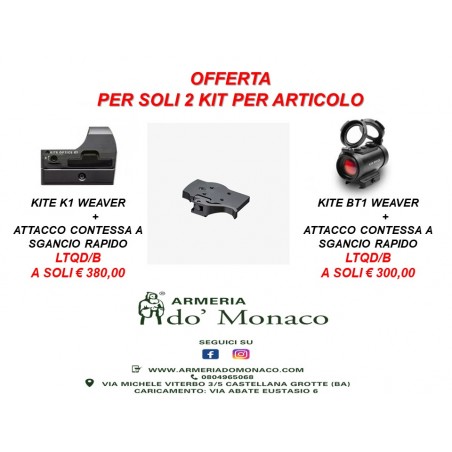 Red dot di marca Kite modello K1 weaver con basetta weaver