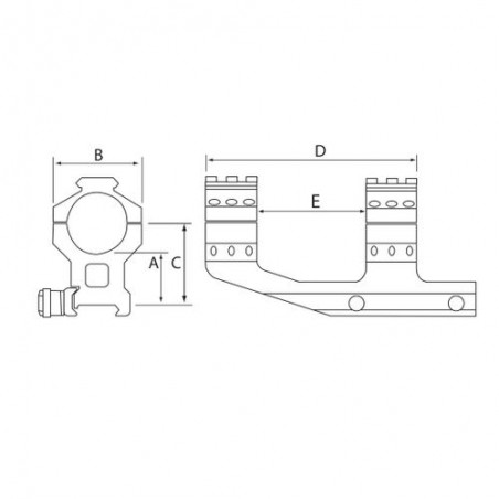 Burris base per ottiche AR tubo 30mm