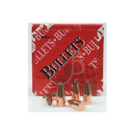 Ogive da ricarica di marca Hornady calibro 30" da 150 grani RN confezione da 100 pezzi.