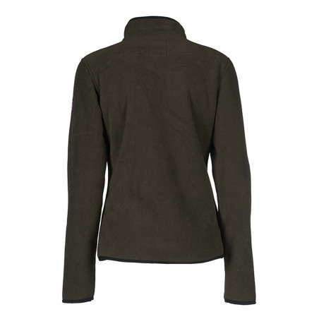 Univers giacca dubbed pile verde scuro / rosa