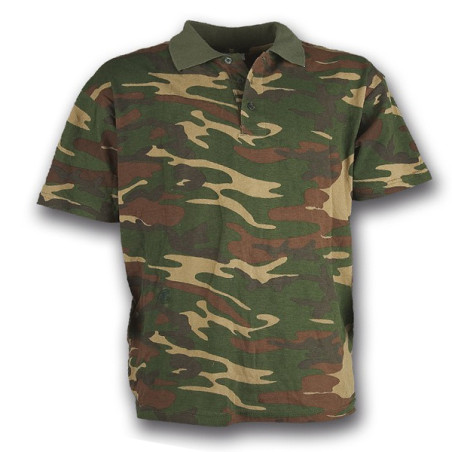 Patton polo A02 woodland manica corta