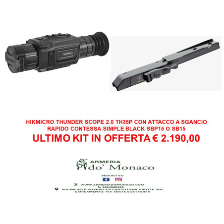 Hikmicro thunder scope 2.0 TH35P con attacco contessa