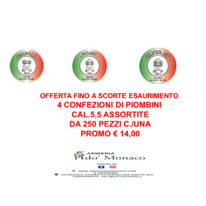 Promo 5 scatole assortite cal.5,5