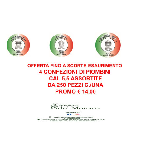 Promo 5 scatole assortite cal.5,5