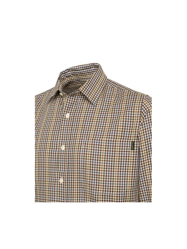 Beretta camicia Bryggen Shirt Grey and Brown check