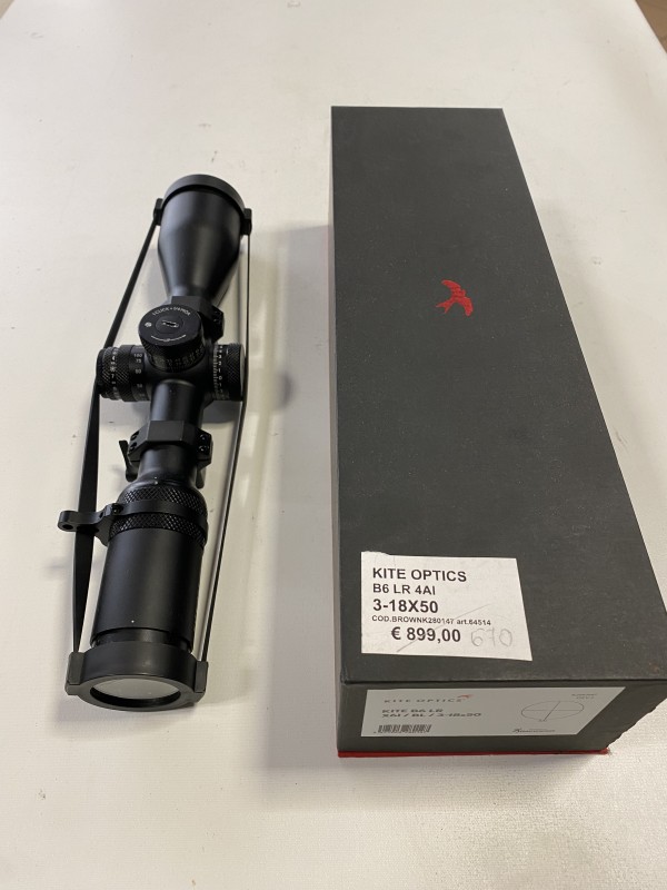 Ottica di marca Kite Optics modello B6 LR 4Ai black 3-18x50