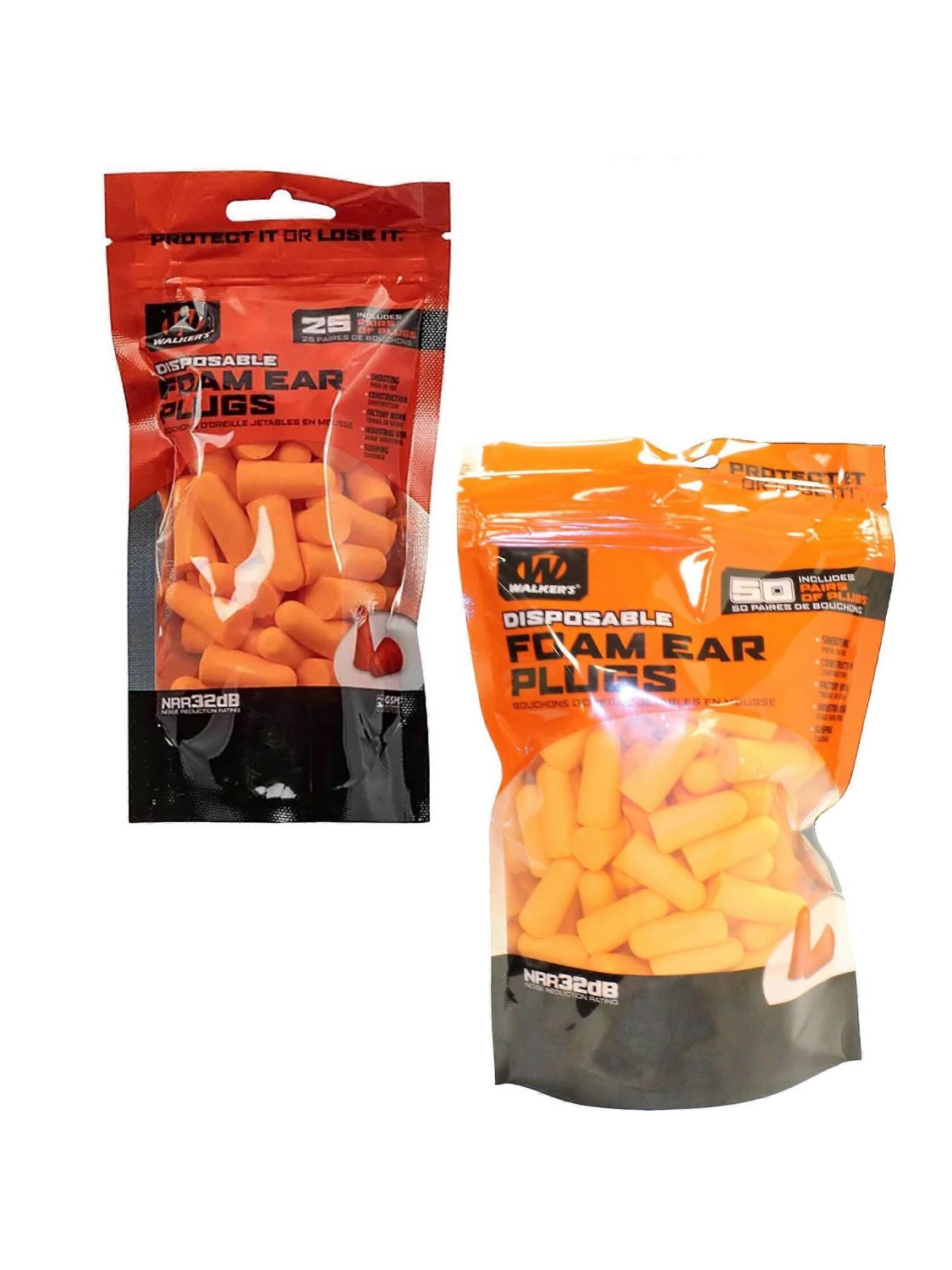 Walkers tappi per orecchie confezione da 50 pezzi.