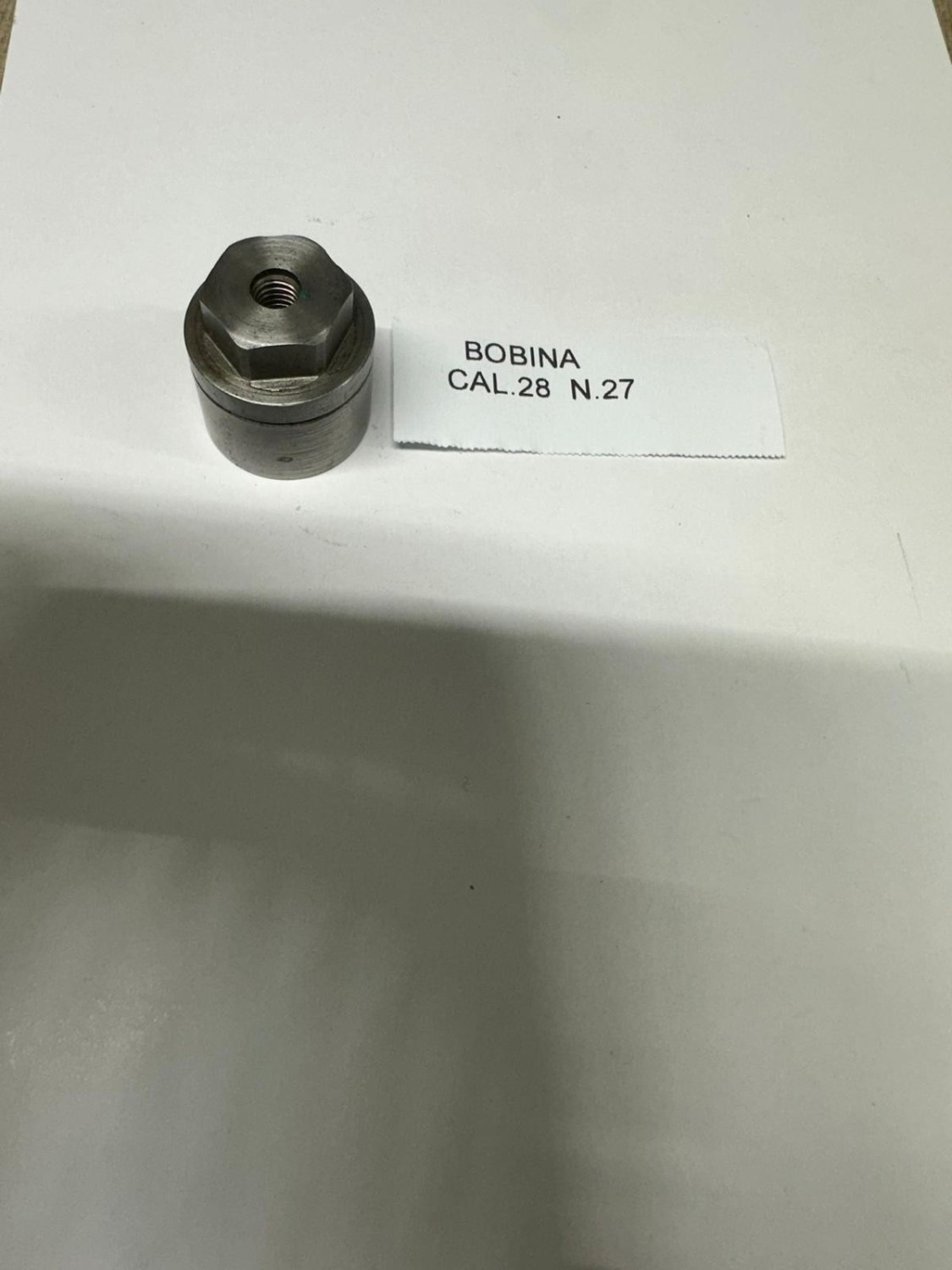 BOBINA ORLATRICE IN ACCIAIO CAL.28  USATA  N27