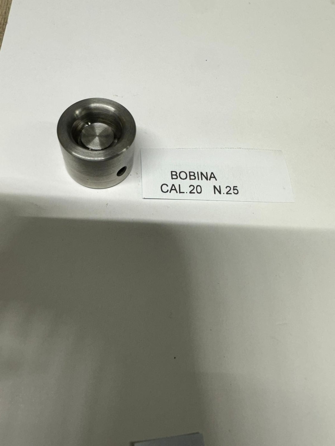 BOBINA ORLATRICE IN ACCIAIO CAL.20 N25