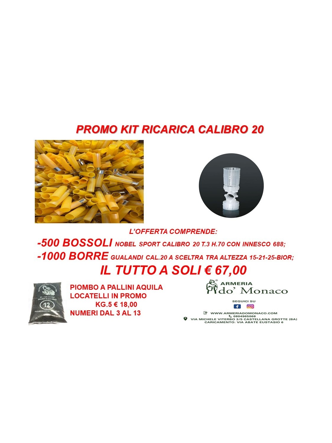 Nobel sport cal.20 t.3 h.70 688 conf. da 500