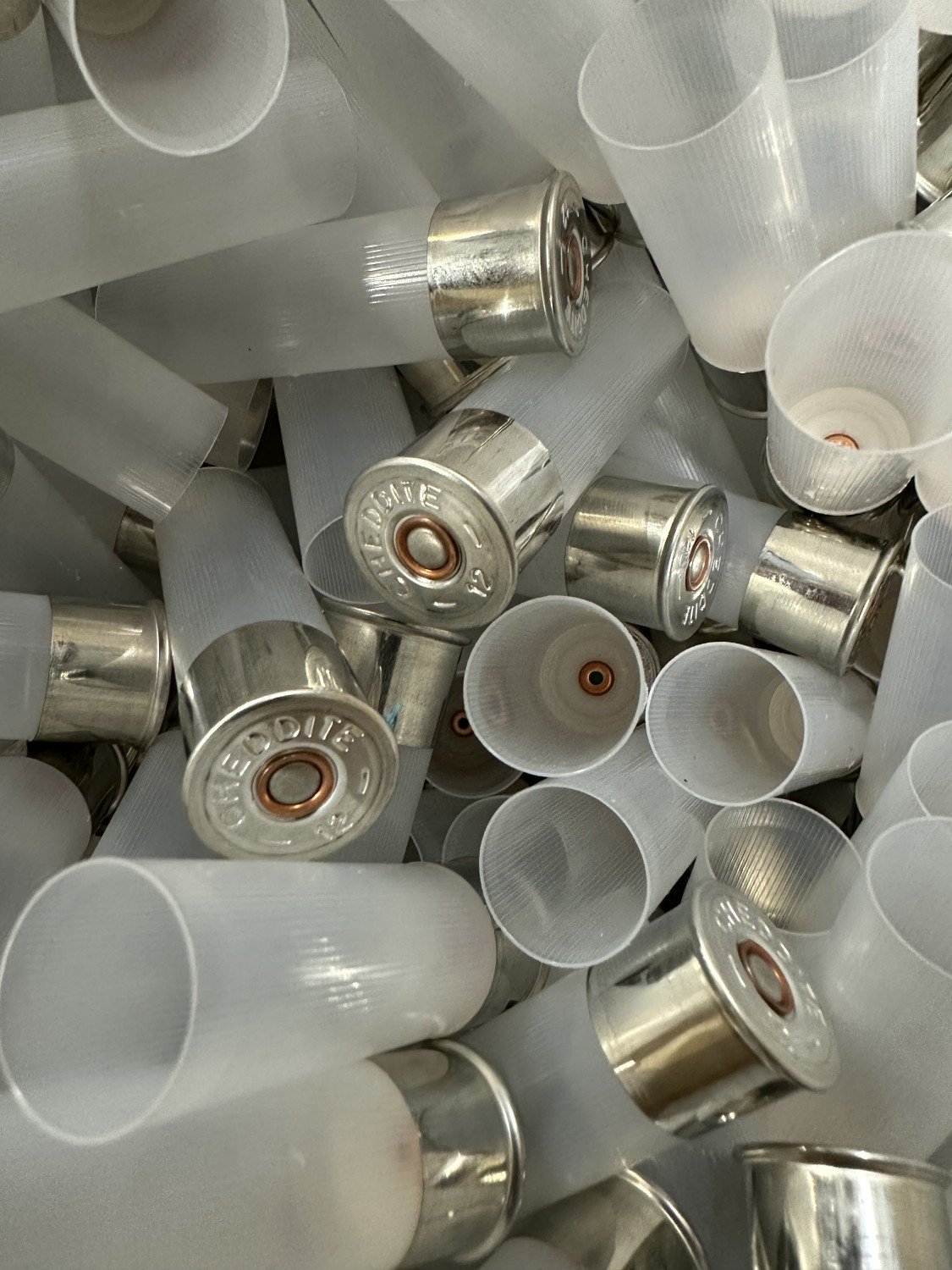 Bossoli di marca Cheddite calibro 12 tipo 3 altezza 70mm.