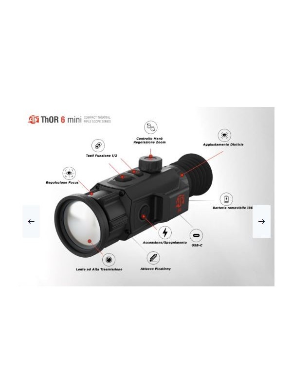 Visore termico di marca ATN modello thor 6 mini