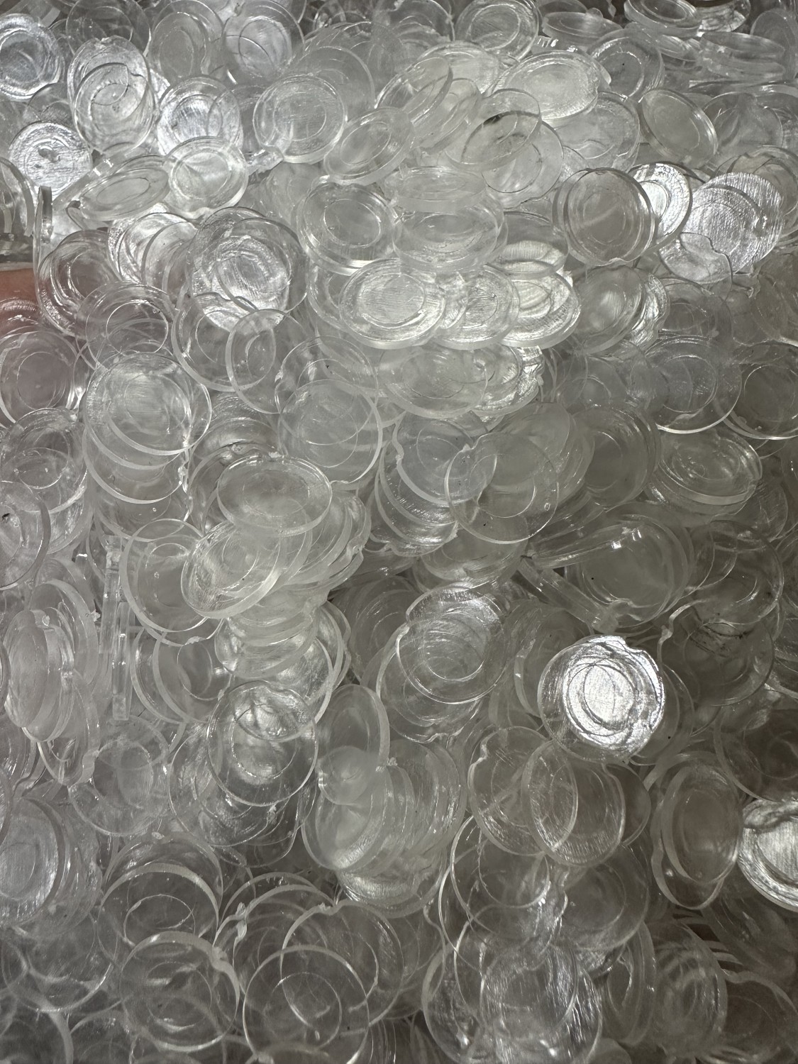 Stock dischetti trasparenti cal.28 1000 pezzi