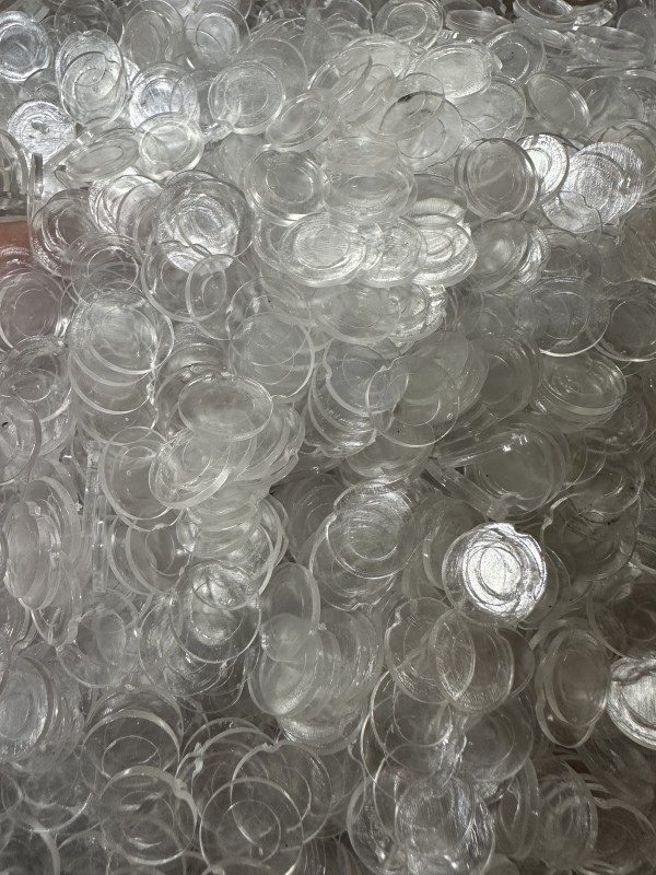 Stock dischetti trasparenti cal.28 1000 pezzi