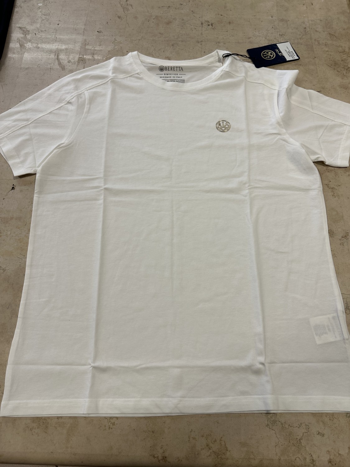 Beretta T-shirt 500 years gold logo bright white