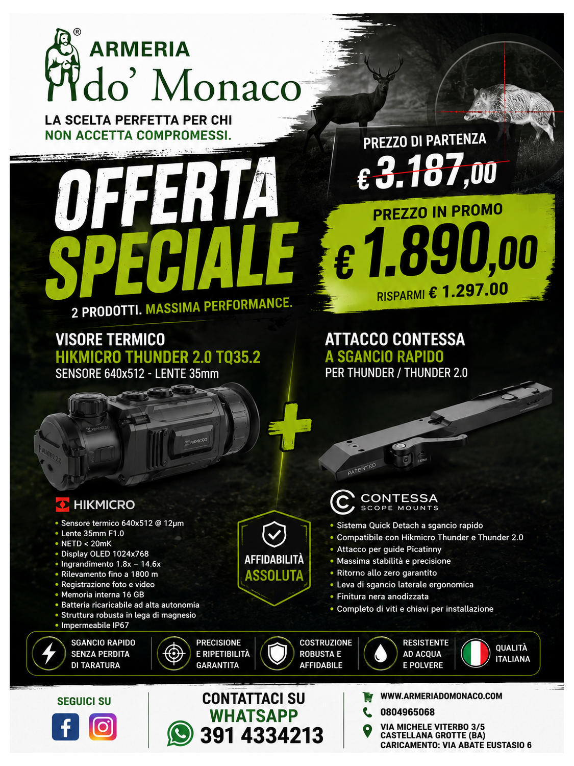 VISORE TERMICO DI MARCA HIKMICRO MODELLO THUNDER 2.0