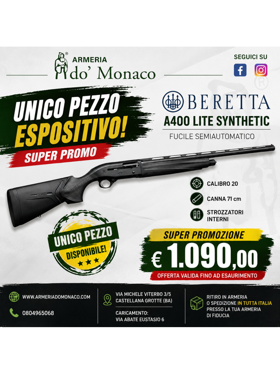 Beretta A400 lite synt cal.20
