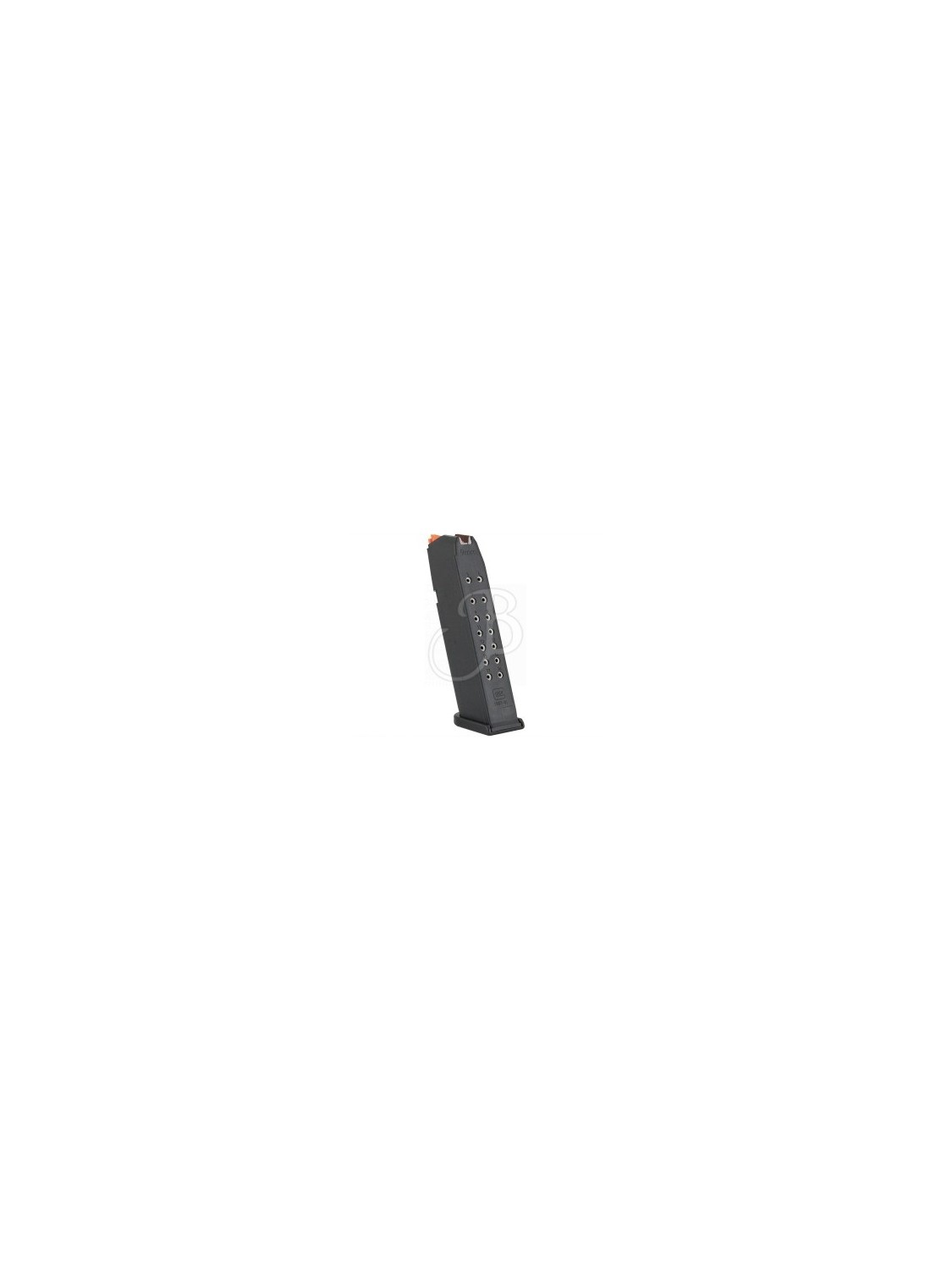 Caricatore di marca Glock calibro 9mm modello 17 da 17 colpi.