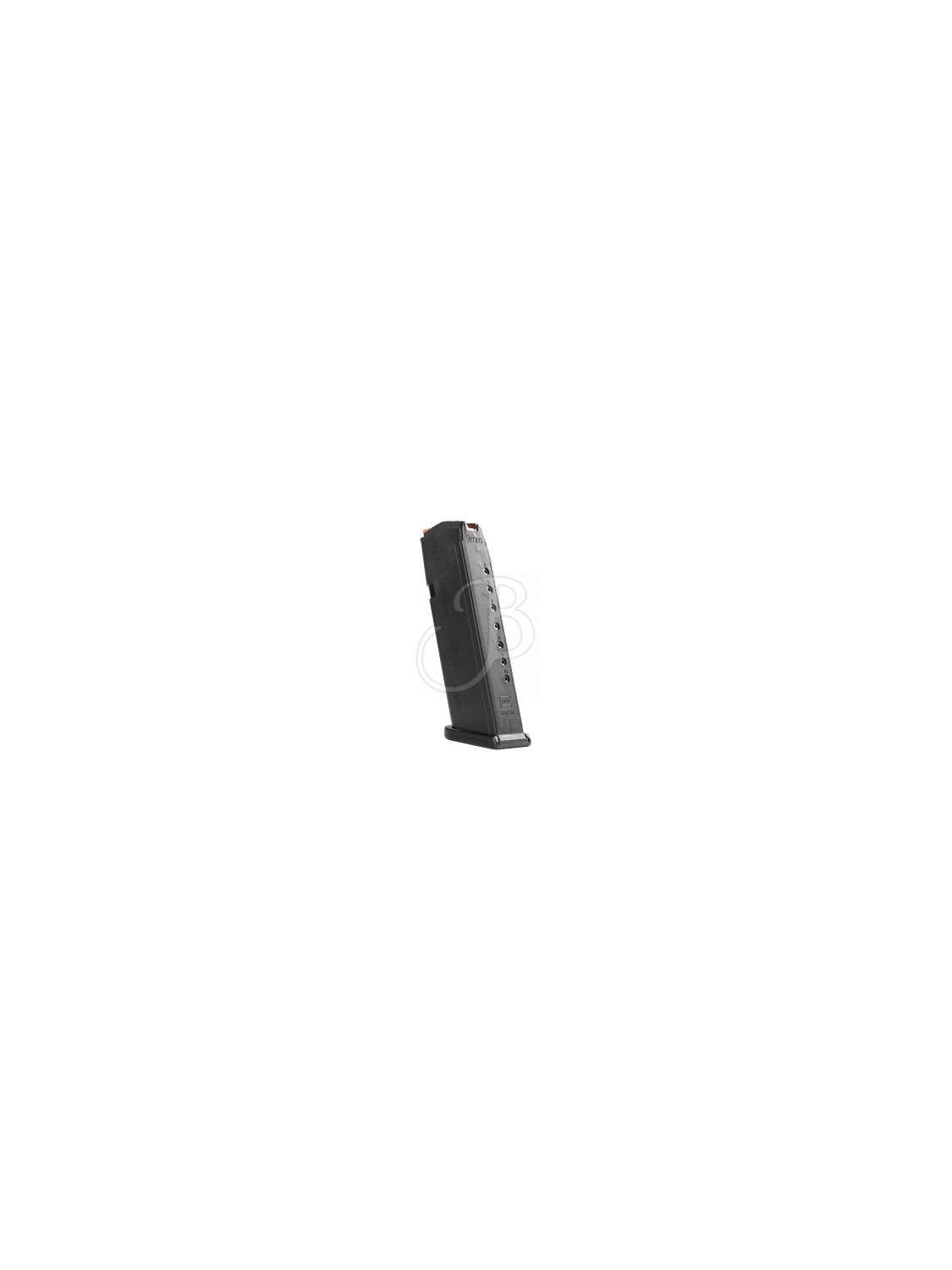Caricatore di marca Glock calibro 9mm modello 19 da 17 colpi.