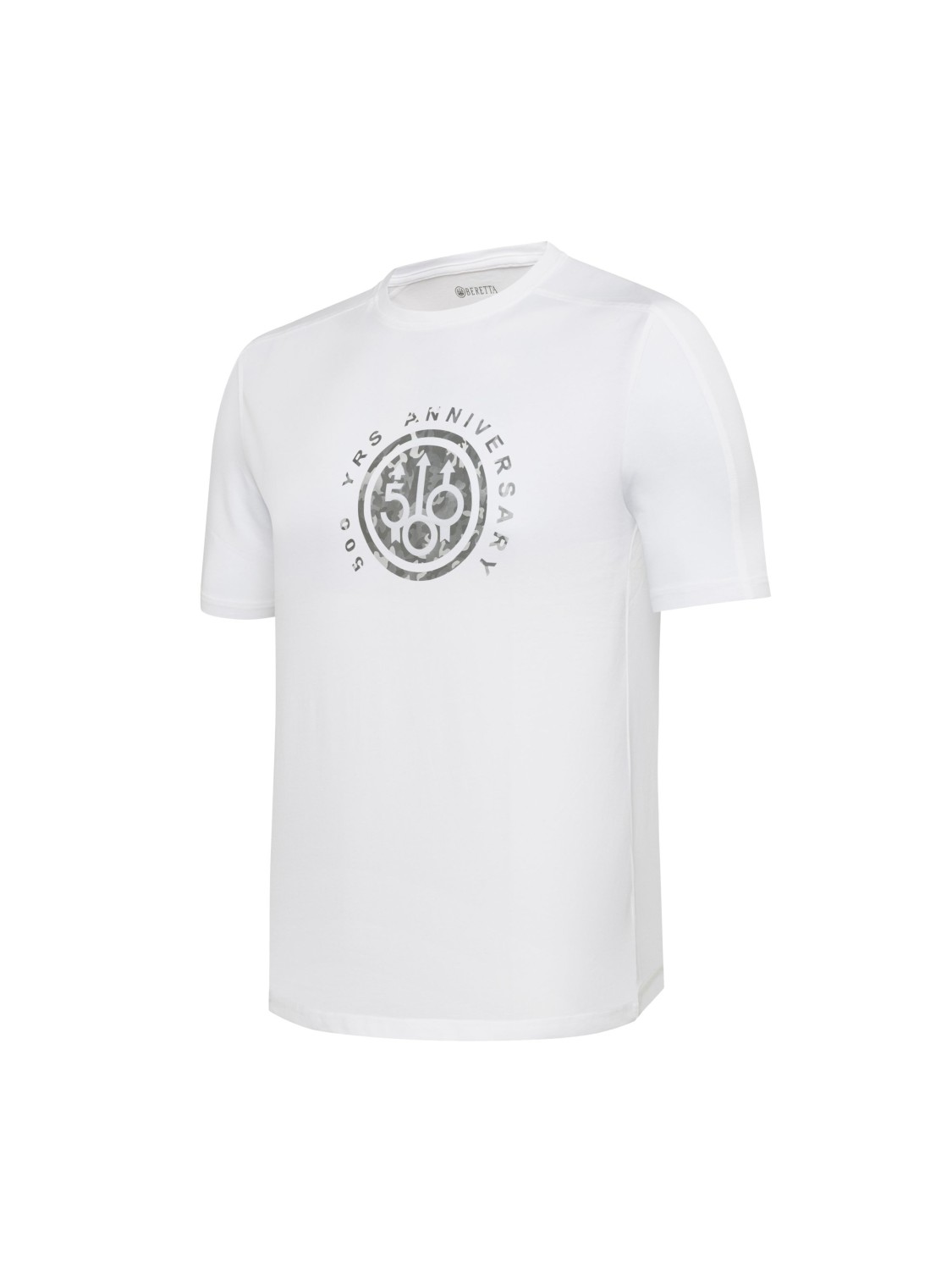 Beretta T-Shirt con logo grande argento camo 500 anni