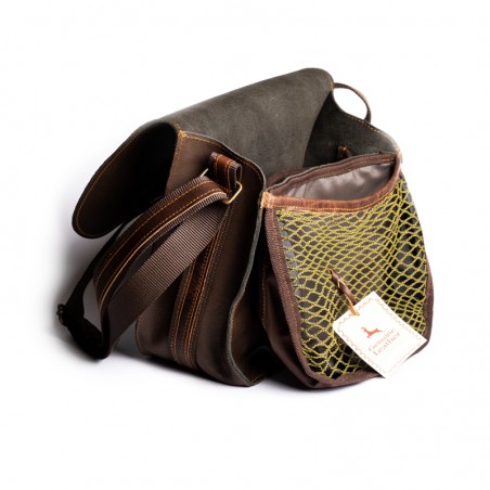 Borsa in cuoio con carniere